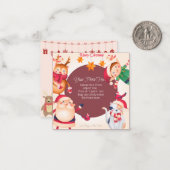 Niedliche Weihnachtskarte Mitteilungskarte (Vorderseite/Rückseite Beispiel)