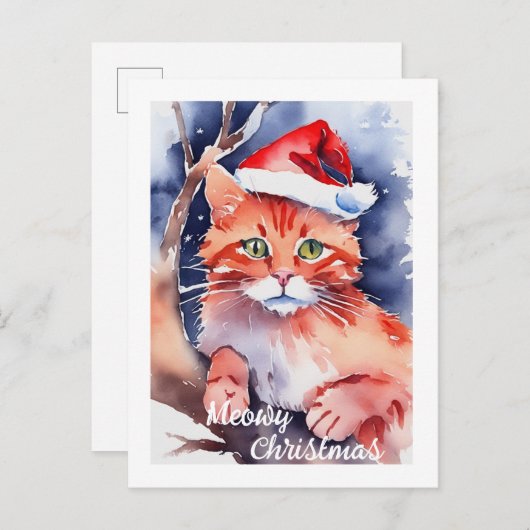 Niedliche Weihnachtskarte Postkarte (Vorne/Hinten)