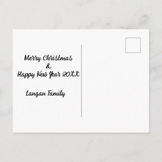 Niedliche Weihnachtskarte Postkarte (Rückseite)