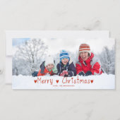 Niedliche Weihnachtskarte | Rot Feiertagskarte (Vorderseite)