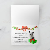 Niedliche Weihnachtskarte von Chihuahua Feiertagskarte (Innenseite)