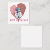 Niedliche Weihnachtskarte. Weihnachtskarte des Sch Mitteilungskarte (Vorne/Hinten)