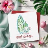 Niedliche Weihnachtskarten an der Küste Mitteilungskarte