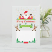 Niedliche Weihnachtskarten Einladung (Stehend Vorderseite)