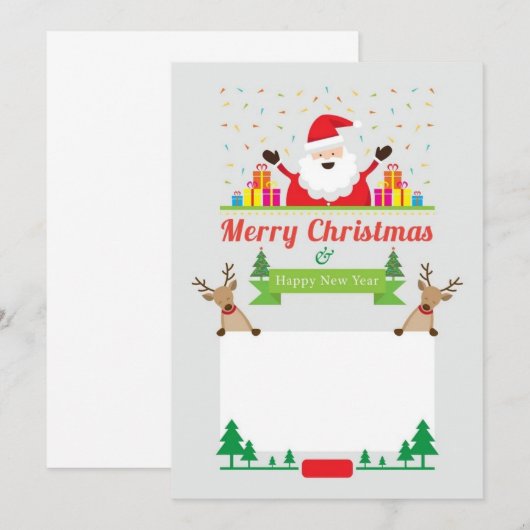 Niedliche Weihnachtskarten Einladung (Vorne/Hinten)