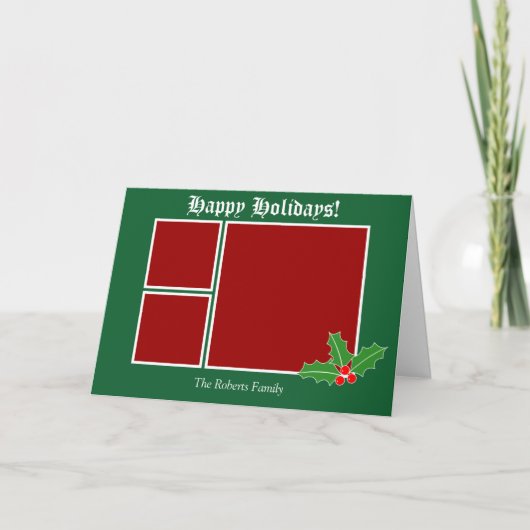 Niedliche Weihnachtskarten Foto Grußkarten Feiertagskarte (Vorderseite)