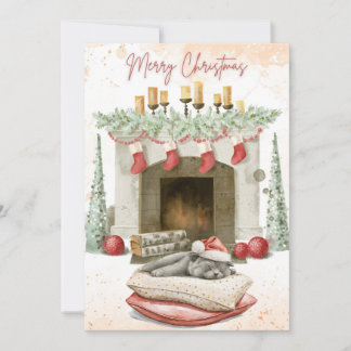 Niedliche Weihnachtskarten für Katzen 1 Feiertagskarte