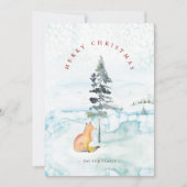 Niedliche Weihnachtskarten für Wasserfarben Feiertagskarte (Vorderseite)