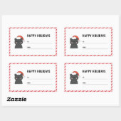 Niedliche Weihnachtskartentafel auf dem Aufkleber (Blatt)