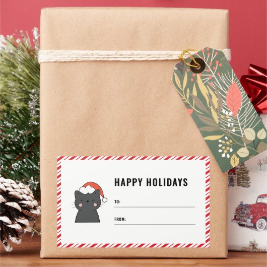 Niedliche Weihnachtskartentafel auf dem Aufkleber (Feiertag)