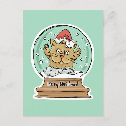Niedliche Weihnachtskartentafel Feiertagspostkarte (Vorderseite)