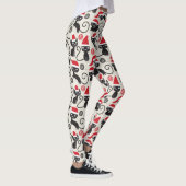 Niedliche Weihnachtskätzchen-Druck-Leggings Leggings (Rechts)