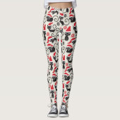 Niedliche Weihnachtskätzchen-Druck-Leggings Leggings (Vorderseite)