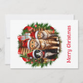 Niedliche Weihnachtskätzchen Feiertagskarte (Vorderseite)
