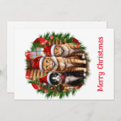 Niedliche Weihnachtskätzchen Feiertagskarte (Vorne/Hinten)