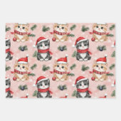 Niedliche Weihnachtskätzchen Geschenkpapier Set (Vorderseite 2)