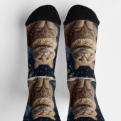 Niedliche Weihnachtskätzchen im Winter Socken (Oben)