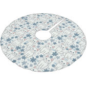 Niedliche Weihnachtskätzchen Polyester Weihnachtsbaumdecke (Schrägansicht)