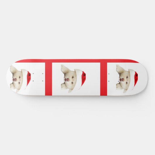 Niedliche Weihnachtskätzchen und Herzline Art Skateboard (Horizontal)