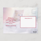 Niedliche Weihnachtskätzchen - Urlaubskarte Postka Postkarte (Rückseite)
