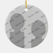 Niedliche Weihnachtskatze, benutzerdefinierte Mono Keramik Ornament (Hinten)