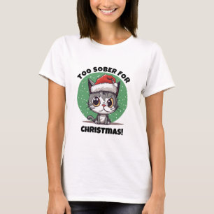 Niedliche Weihnachtskatze Besänftigender Spaß, Spa T-Shirt