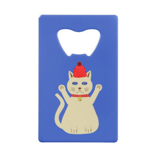 Niedliche Weihnachtskatze Custom Geldbeutel Flaschenöffner