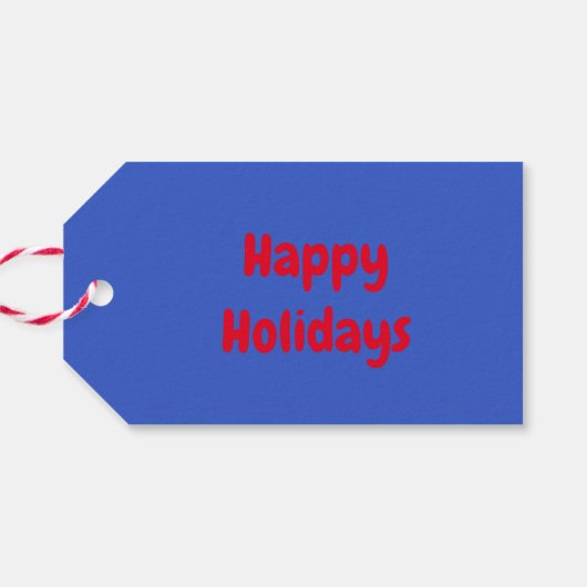 Niedliche Weihnachtskatze Custom Geschenkanhänger (Rückseite Horizontal)