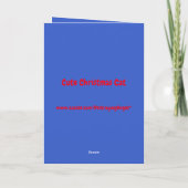 Niedliche Weihnachtskatze Custom Karte (Rückseite)