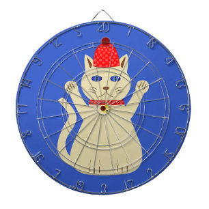 Niedliche Weihnachtskatze Dartscheibe