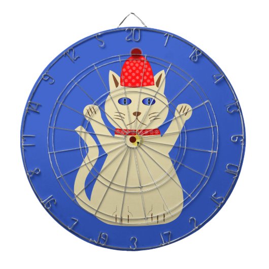 Niedliche Weihnachtskatze Dartscheibe (vorne)