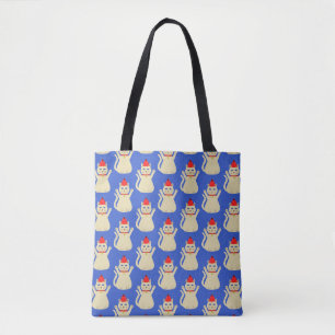 Niedliche Weihnachtskatze Doppelseitenschrift Tasche