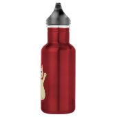Niedliche Weihnachtskatze Edelstahlflasche (Rechts)