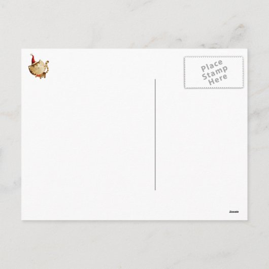 Niedliche Weihnachtskatze Feiertagspostkarte (Rückseite)