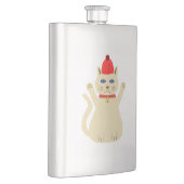 Niedliche Weihnachtskatze Flachmann (Rechts)
