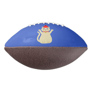 Niedliche Weihnachtskatze Football