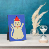 Niedliche Weihnachtskatze Fotoplatte (Seite)