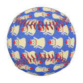 Niedliche Weihnachtskatze Gemustert Baseball (Rückseite)