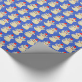 Niedliche Weihnachtskatze Gemustert Geschenkpapier (Ecke)