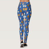 Niedliche Weihnachtskatze Gemustert Leggings (Rückseite)