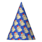 Niedliche Weihnachtskatze Gemustert Partyhütchen (Links)