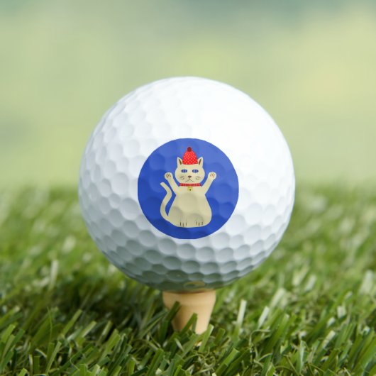 Niedliche Weihnachtskatze Golfball (Insitu T-Shirt)