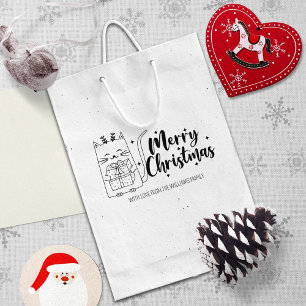 Niedliche Weihnachtskatze Gummistempel