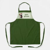 Niedliche Weihnachtskatze - Happy Holidays Schürze (Vorderseite)