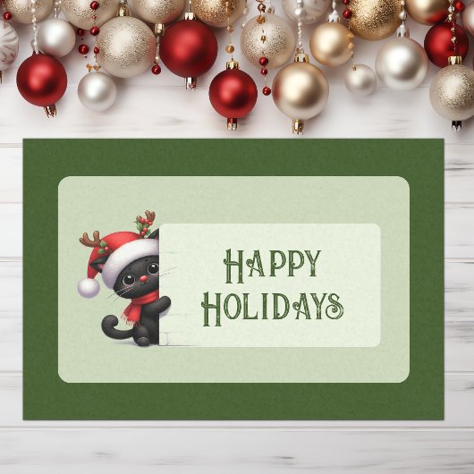 Niedliche Weihnachtskatze - Happy Holidays Tissue  Seidenpapier