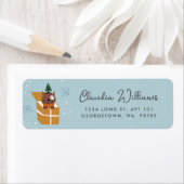 Niedliche Weihnachtskatze in einer Box Rücksendead (Insitu)