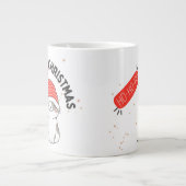 niedliche Weihnachtskatze Jumbo-Tasse (Vorderseite)