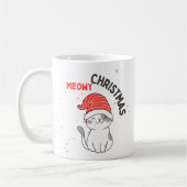 niedliche Weihnachtskatze Kaffeetasse (Links)