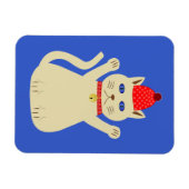 Niedliche Weihnachtskatze Magnet (Horizontal)