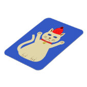 Niedliche Weihnachtskatze Magnet (Linke Seite)
